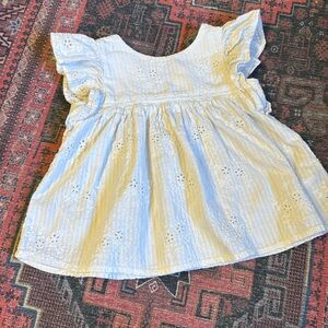 Zara White Eyelet Blouse 18-24 Months GUC